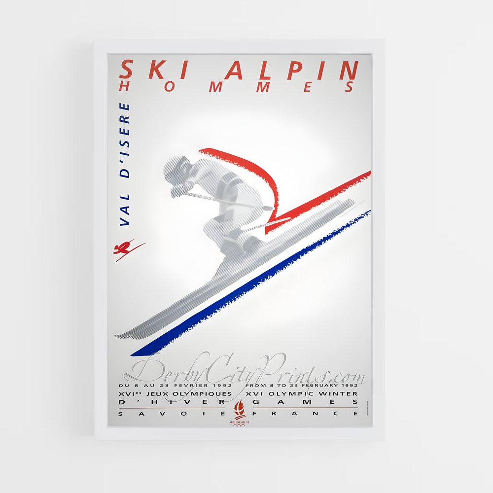Poster Ski Extrême Albertville 1992 – affiche Jeux Olympiques (vue 3)